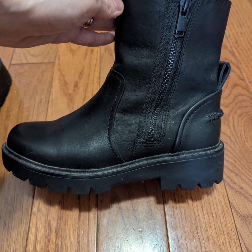 Ugg Leather Ankle Combat Zip Boots - image 3